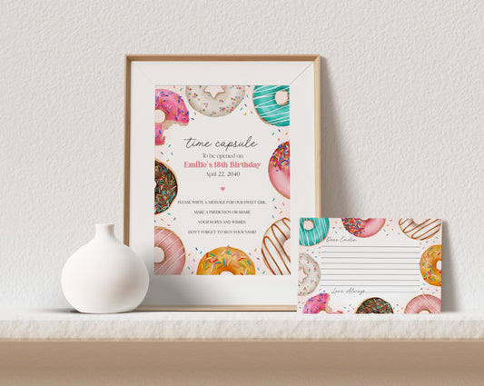 Sprinkled Donut Time Capsule Printable Template