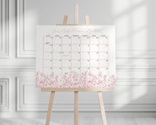  Pink Chinoiserie Baby Shower Guess the Date Game Template, Pink Toile Baby Shower for Spring, Elegant Shower Decor for French Baby Shower
