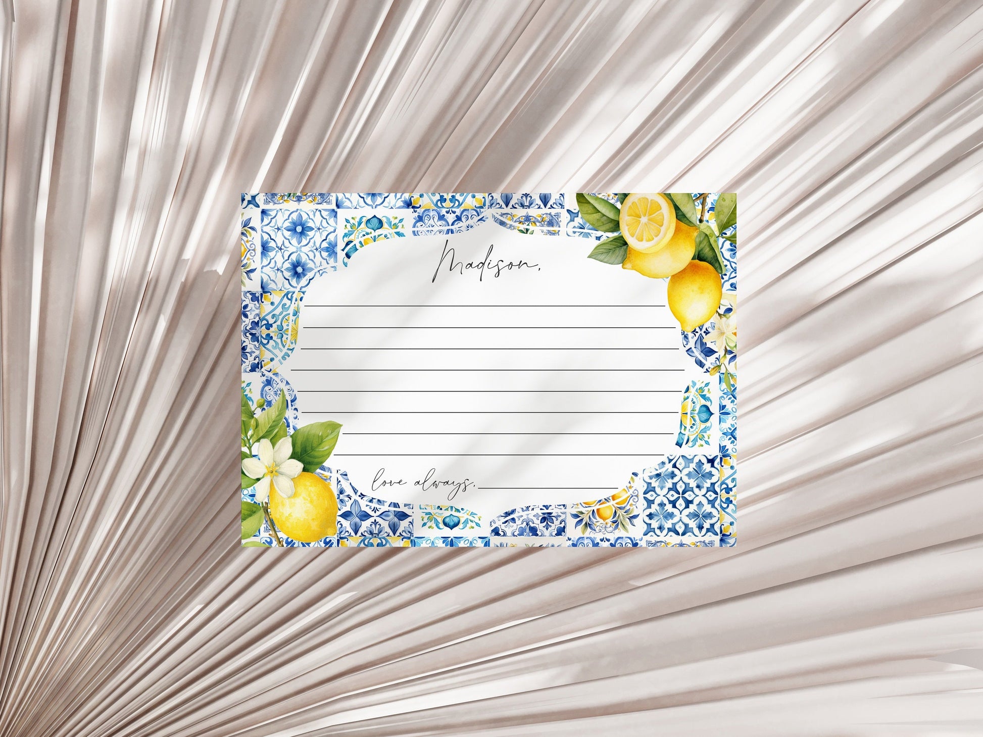 Amalfi Coast Time Capsule, Citrus Mediterranean bday decor with blue tiles, Coastal Italian theme tuscan beach party