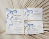 Blue Bow Bridal Shower invite Printable Template, Something Blue Before I Do coquette bow party for fancy southern bride Shes Tying the Knot