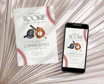 Baseball Baby Shower Bundle Printable Template, Little Rookie Theme Shower for Boy, Little Slugger Sprinkle for Grand Slam Co-Ed Baby Shower