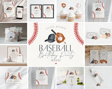  Baseball Birthday Bundle Printable Template, Little Rookie Theme Birthday for Boy, Little Slugger Party for Grand Slam Birthday Decor