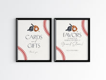  Baseball Cards and Gifts Sign and Favors Sign Template, Little Rookie Theme Boy Birthday Party Little Slugger Baby Shower Grand Slam