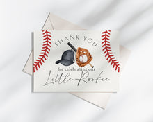  Baseball Thank You Card Printable Template, Little Rookie Theme Birthday Party for Boy, Little Slugger Baby Shower for Grand Slam Party
