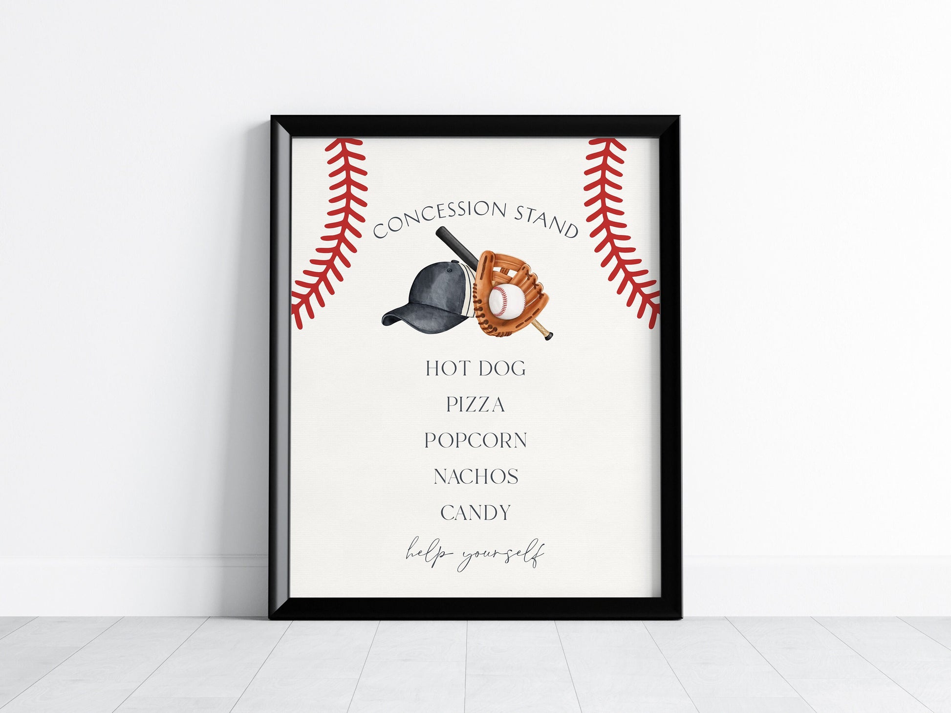 Baseball Concession Stand and Autograph My Baseball Sign, Little Rookie Theme Boy Birthday Party Little Slugger Baby Shower Grand Slam