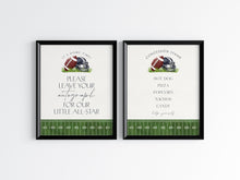  Football Concession Stand and Autograph My Football Sign, Little All-Star Theme Birthday Party or Baby Shower Little Rookie Touch Down Party