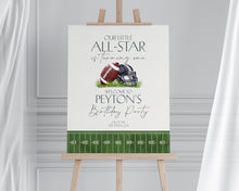  Football Birthday Welcome Sign Printable Template, Little All-Star Theme 1st Bday for Boy, Little Rookie Sprinkle Touch Down Co-Ed Shower