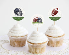  Football Cupcake Toppers Printable Template, Little All-Star Theme Birthday Party for Boy, Little Rookie Baby Shower for Touch Down Party