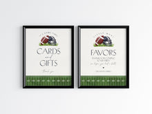  Football Cards and Gifts Sign and Favors Sign Template, Little All-Star Theme Birthday Party for Boy, Little Rookie Touchdown Baby Shower