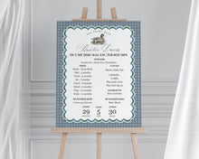  Mallard First Birthday My First Year Milestone Sign, Editable One Lucky Duck 1st Birthday Party Decor for Boy, Adventure Duck Party Gingham