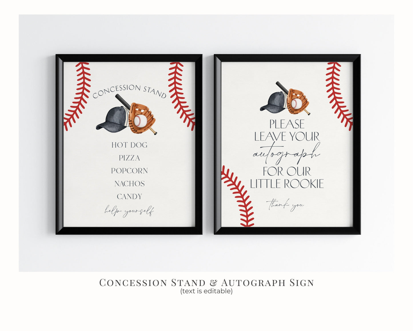 Baseball Birthday Bundle Printable Template, Little Rookie Theme Birthday for Boy, Little Slugger Party for Grand Slam Birthday Decor