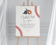  Baseball Custom Sign Printable Template, Little Rookie Theme Boy Birthday Party, Little Slugger Baby Shower for Grand Slam 1st Bday Party