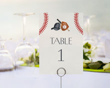  Baseball Banquet Table Number Printable Template, Little Rookie Theme Boy Birthday Party, Little Slugger Baby Shower for Grand Slam Party