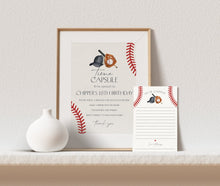  Baseball Time Capsule Printable Template, Little Rookie Theme 1st Birthday for Boy, Little Slugger Party for Grand Slam Birthday Decor