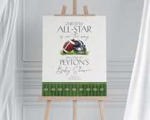  Football Baby Shower Welcome Sign Printable Template, Little All-Star Theme Shower for Boy, Little Rookie Sprinkle Touch Down Co-Ed Shower