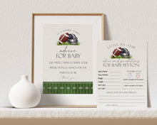  Football Advice for Baby Cards Printable Template, Little All-Star Theme Shower for Boy, Little Rookie Sprinkle for Touchdown Co-Ed Shower