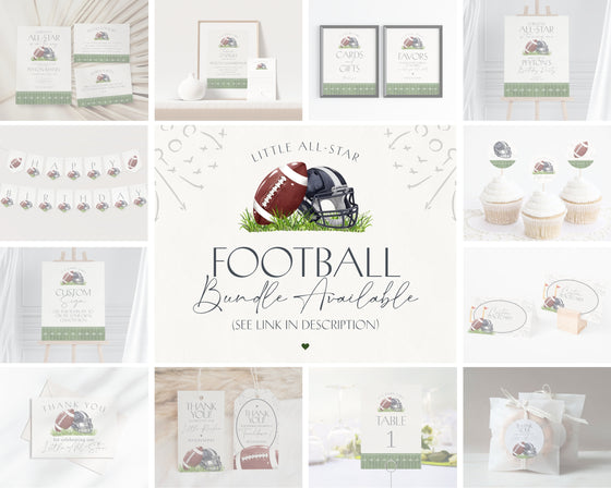 Football Couples Shower Thank You Card Printable Template, Tailgate & Celebrate Coed Bridal Shower Countdown to Kickoff Engagement Tailgate