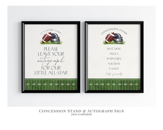 Football Couples Shower Bundle Printable Template, Tailgate and Celebrate Coed Bridal Shower for Countdown to Kickoff Engagement Tailgate