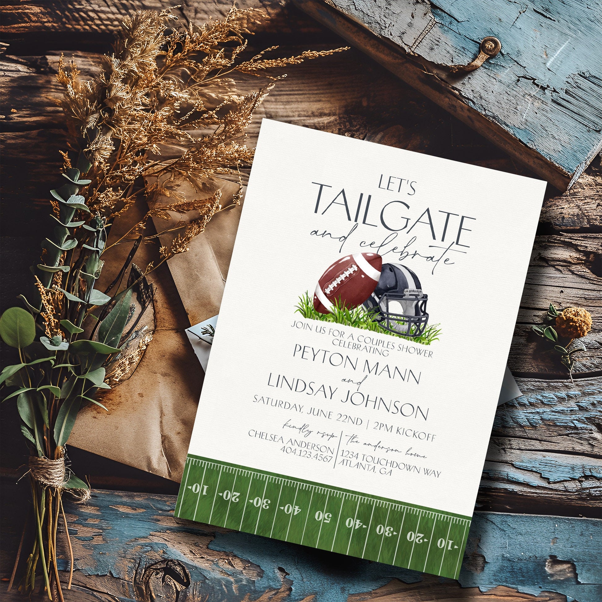 Football Couples Shower Invitation Printable Template – Wilde Peach Party football-couples-shower-invitation-printable-template-wilde-peach-party