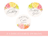 Citrus Floral Birthday Cupcake Toppers Printable Template, Little Cutie Coastal Party Decor for Summer Tropical Birthday Party Decor