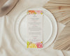 Citrus Floral Printable Wedding Menu Template, Main Squeeze Bridal Brunch for Summer Bridal Shower, Florida Bridal Shower Decor