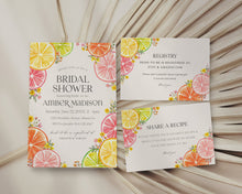  Citrus Floral Bridal Shower Invitation Printable Template, Main Squeeze Bridal Brunch for Summer Bridal Shower, Florida Bridal Shower Decor