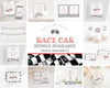 Red Race Car Baby Shower Welcome Sign Template, instant download race on over baby shower template for boy, retro vintage racecar party