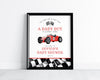 Red Race Car Baby Shower Welcome Sign Template, instant download race on over baby shower template for boy, retro vintage racecar party