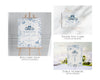 Blue Toile De Jouy Pumpkin Bridal Shower Printable Bundle, Blue Fall Chinoiserie Decor for October French Bridal Brunch Autumn Wedding Decor