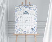  Blue Toile De Jouy Pumpkin Baby Shower Guess the Date Game Template, Fall chinoiserie baby shower decor September October French Theme