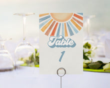  Here Comes The Son Table Number Cards Printable Template, Sunshine Baby Sprinkle Decor for Boy Baby Shower, Little Ray of Sonshine Party