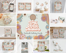  Thirteen is a Vibe Groovy Floral Thirteenth Birthday Bundle Template, Vibin Thrivin and Thirteen hippie 13th girl retro birthday party