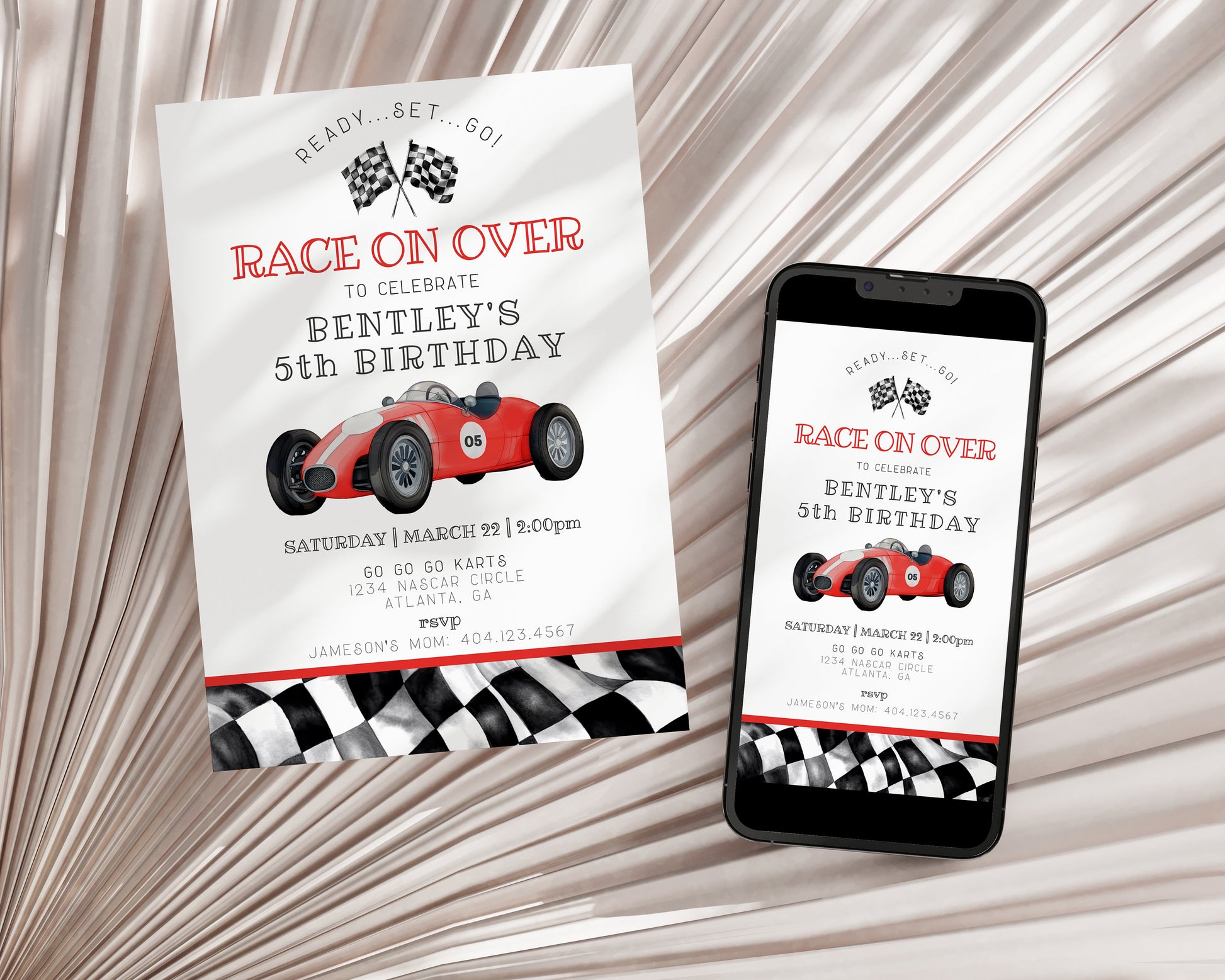 Red Race Car Birthday Party Invitation Printable Template, race on over birthday for boy our little racer is growing up too fast