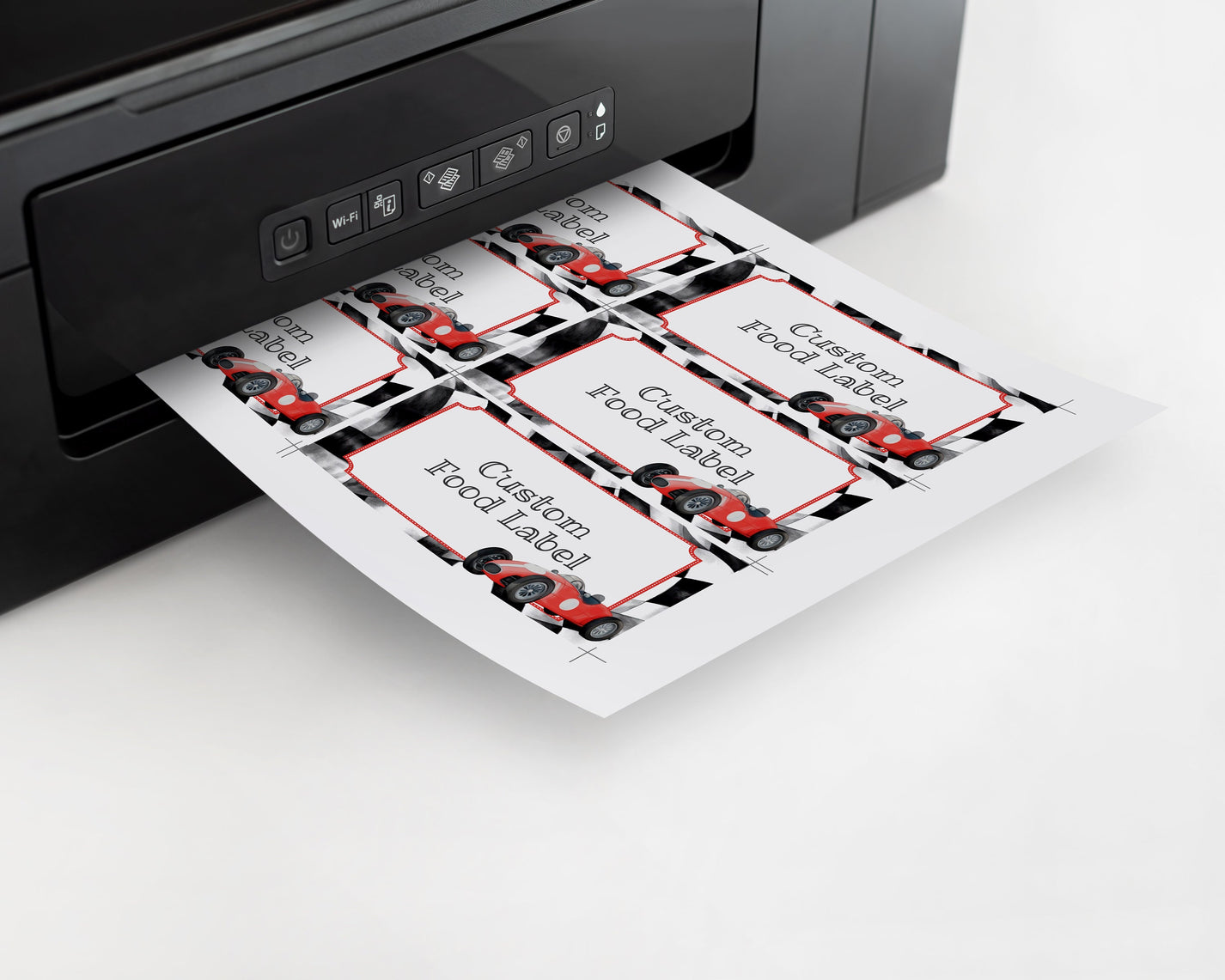 Red Race Car Place Cards Printable Template – Wilde Peach Party