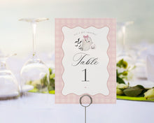  Pink Ghost Table Number Cards Printable Template, Preppy Gingham Halloween Birthday Party for Fall October Baby Shower, Cute Ghost Theme