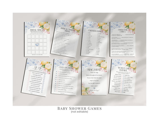 Blue Chinoiserie Tea Bridal Shower Printable Bundle, High Tea Party for Bridesmaids Bridal Tea, Blue Willow Toile English Garden Party