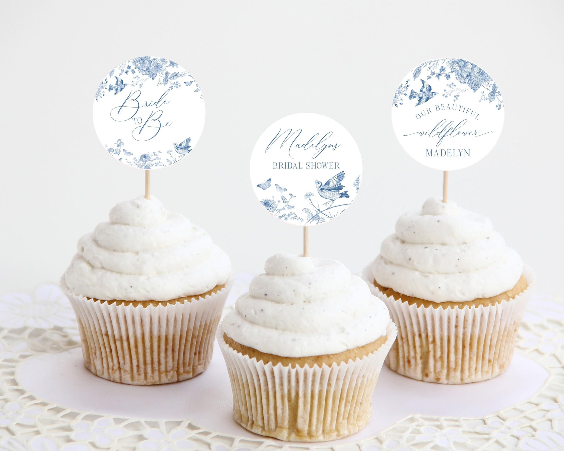 blue-toile-de-jouy-bridal-shower-cupcake-toppers-template-wilde-peach-party for Free Printable Cupcake Toppers Bridal Shower Blue Toile De Jouy Bridal Shower Cupcake Toppers Template – Wilde Peach Party for Free Printable Cupcake Toppers Bridal Shower