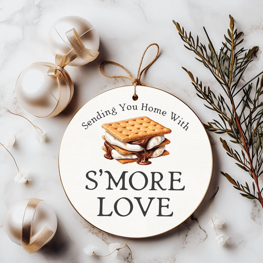 S'more Fall Bonfire Circle Favor Tags Printable Template, Campfire Couples Bridal Shower Gender Neutral Backyard Love Baby Sprinkle WP1012