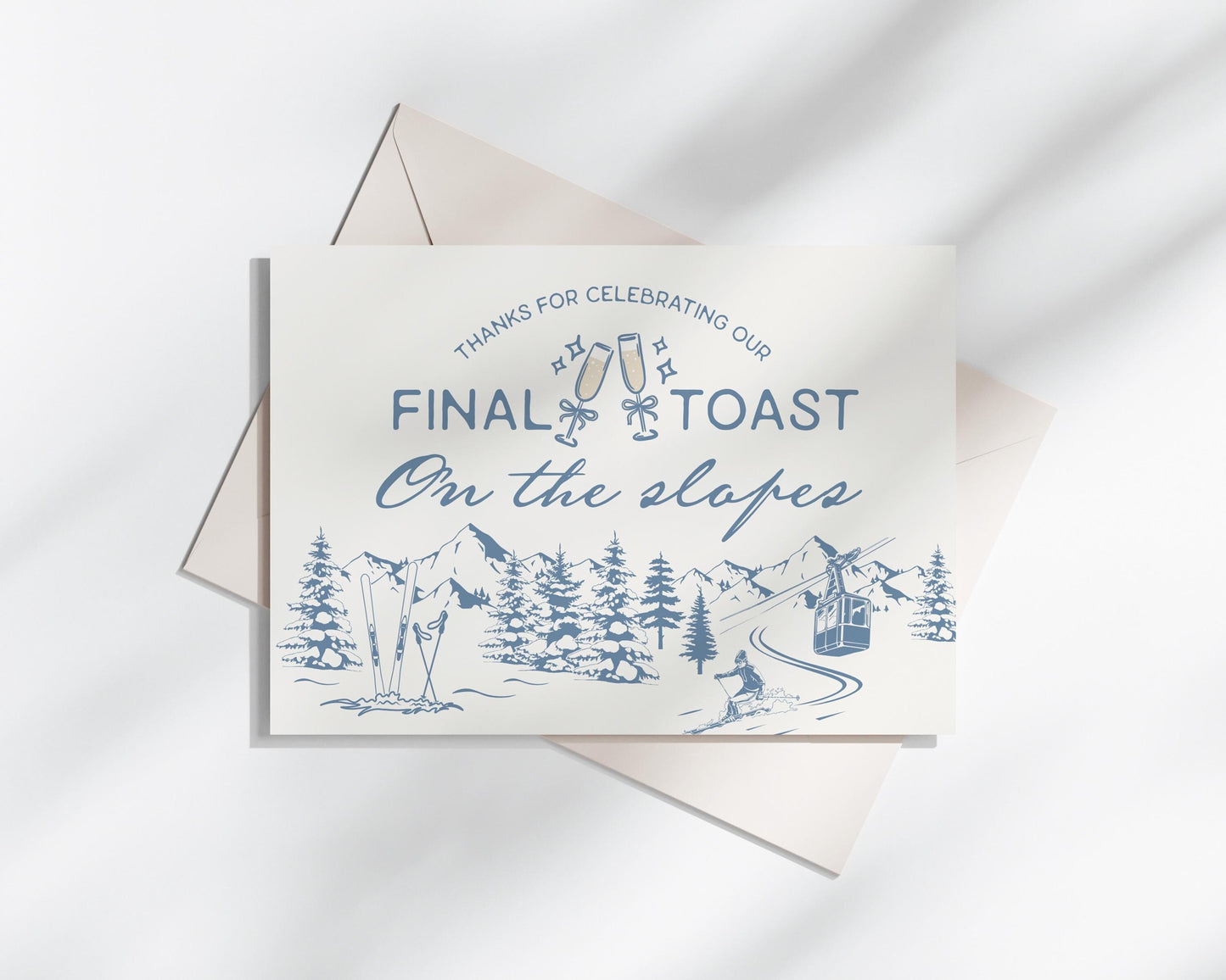 Last Toast on the Slopes Bachelorette Bundle Template, Final Toast Aspen Ski Bach Winter Resort Girls Trip Park City Vail Before Veil WP1013