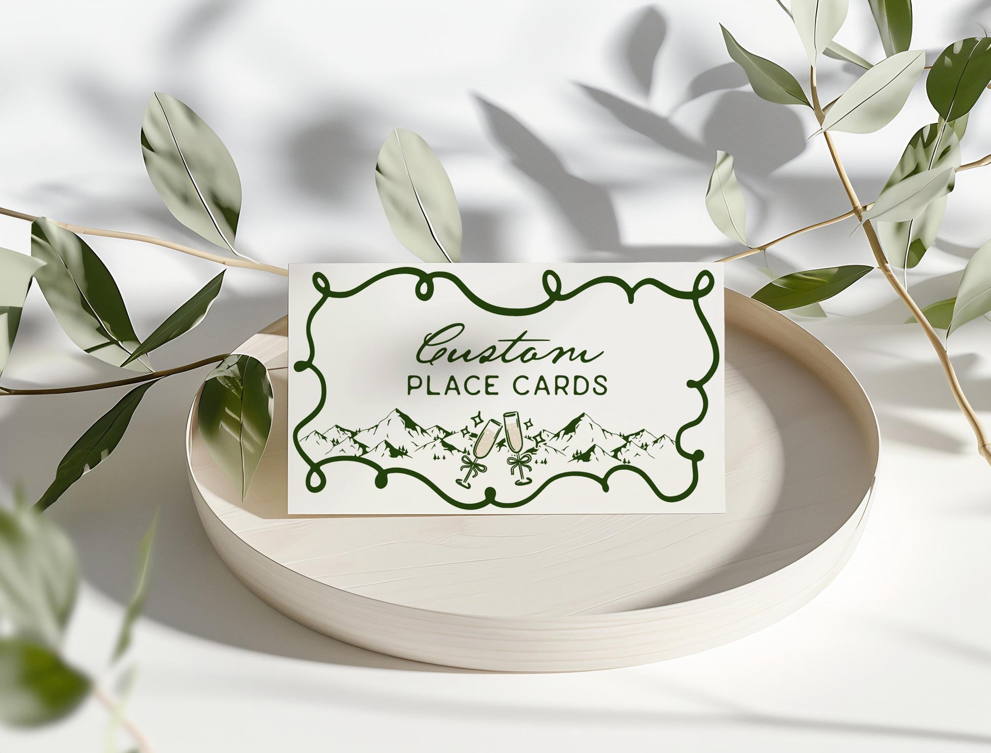 Last Toast on the Slopes Place Cards Template, Final Toast Aspen Ski Bach Winter Ski Resort Girls Trip Park City Vail Before The Veil WP1014