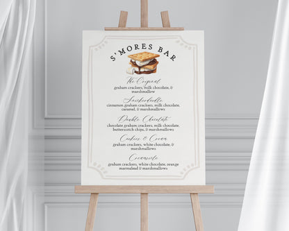 S'more Fall Bonfire Bridal Shower Bundle Printable Template, Smore to Love Couples Shower for Backyard Bridal Shower Campfire WP1012