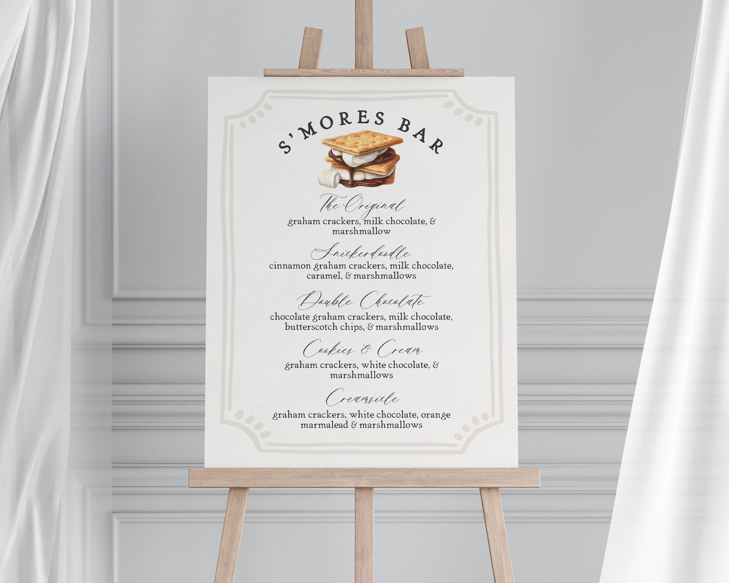 S'more Fall Bonfire Birthday Party Bundle Printable Template, Smore Birthday Party Decor for Gender Neutral Backyard Birthday Firepit WP1012