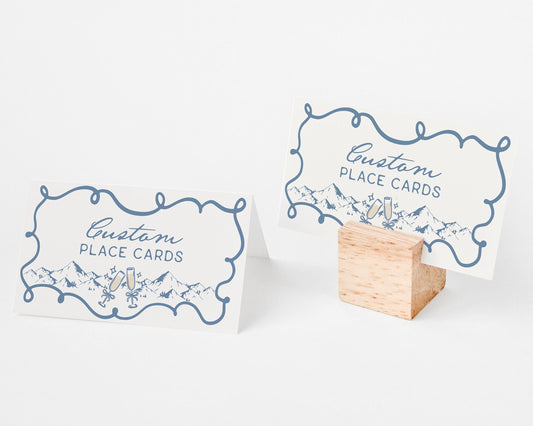 Last Toast on the Slopes Place Cards Template, Final Toast Aspen Ski Bach Winter Ski Resort Girls Trip Park City Vail Before The Veil WP1013