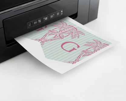 Green Palm Springs Bridal Shower Banner Template, Vintage Palm Tree Beach Cabana Bridal Brunch, Retro Bachelorette Pastel Pool Party WP1047