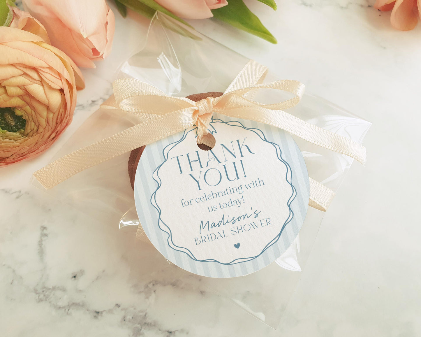 Blue Coquette Bow Bridal Shower Favor Tags Template, Pastel Something Blue Before I Do Bridal Brunch Whimsical Tying The Knot Bows WP1061