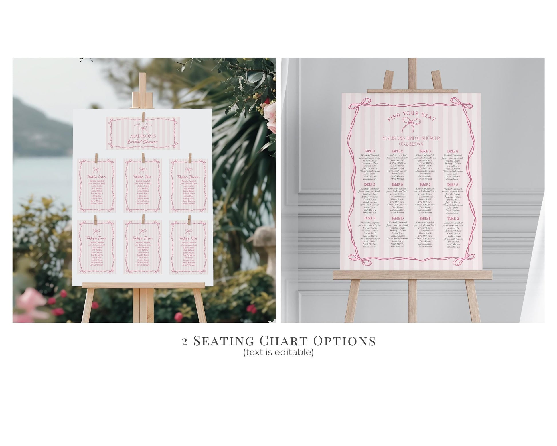 Pink Coquette Bow Baby Shower Bundle Template, Pastel Pink Grandmillennial Theme Baby Sprinkle with Whimsical Hand Drawn Bows WP1060