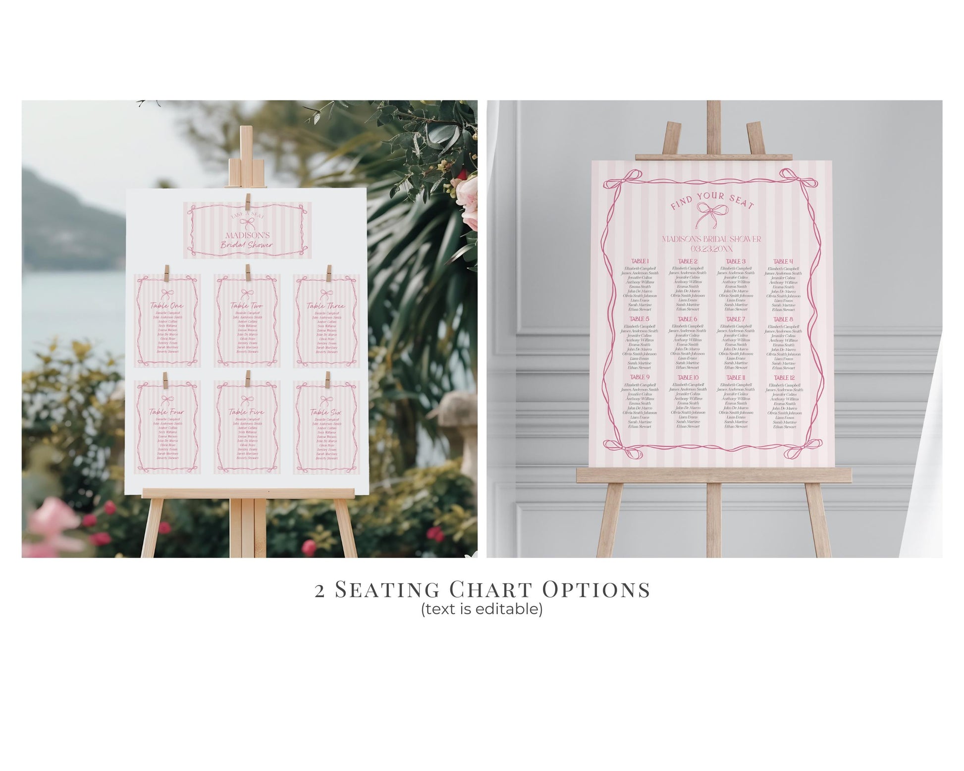 Pink Coquette Bow Birthday Bundle Template, Pastel Pink Grandmillennial Theme Birthday Party with Whimsical Hand Drawn Bows WP1060