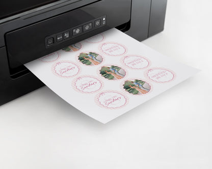 Pink Coquette Bow Bridal Shower Cupcake Toppers Template, Tying the Knot Pastel Pink Grandmillennial Theme Bridal Brunch with Bride WP1060