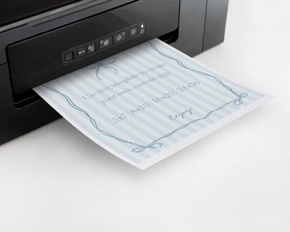 Blue Coquette Bow Custom Sign Template, Pastel Blue Baby Shower Theme, Something Blue Before I Do Tying the Knot Bridal Shower WP1061