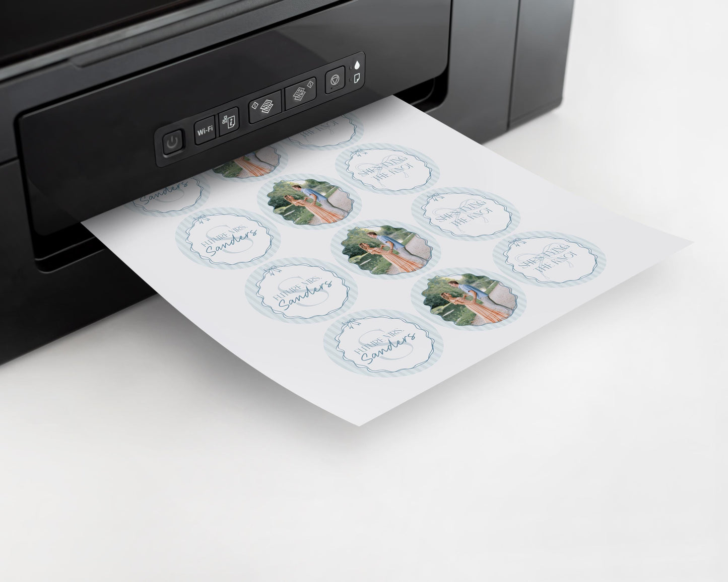 Blue Coquette Bow Bridal Shower Cupcake Toppers Template, Pastel Something Blue Before I Do Bridal Brunch, Tying The Knot Bows WP1061